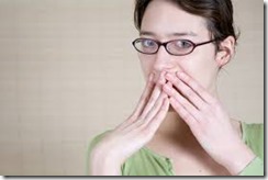 hands on mouth